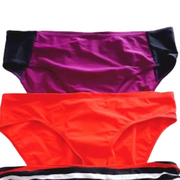 Bikini Bottom Bundle Red/Black/Purple size 12/Large - Picture 4 of 5